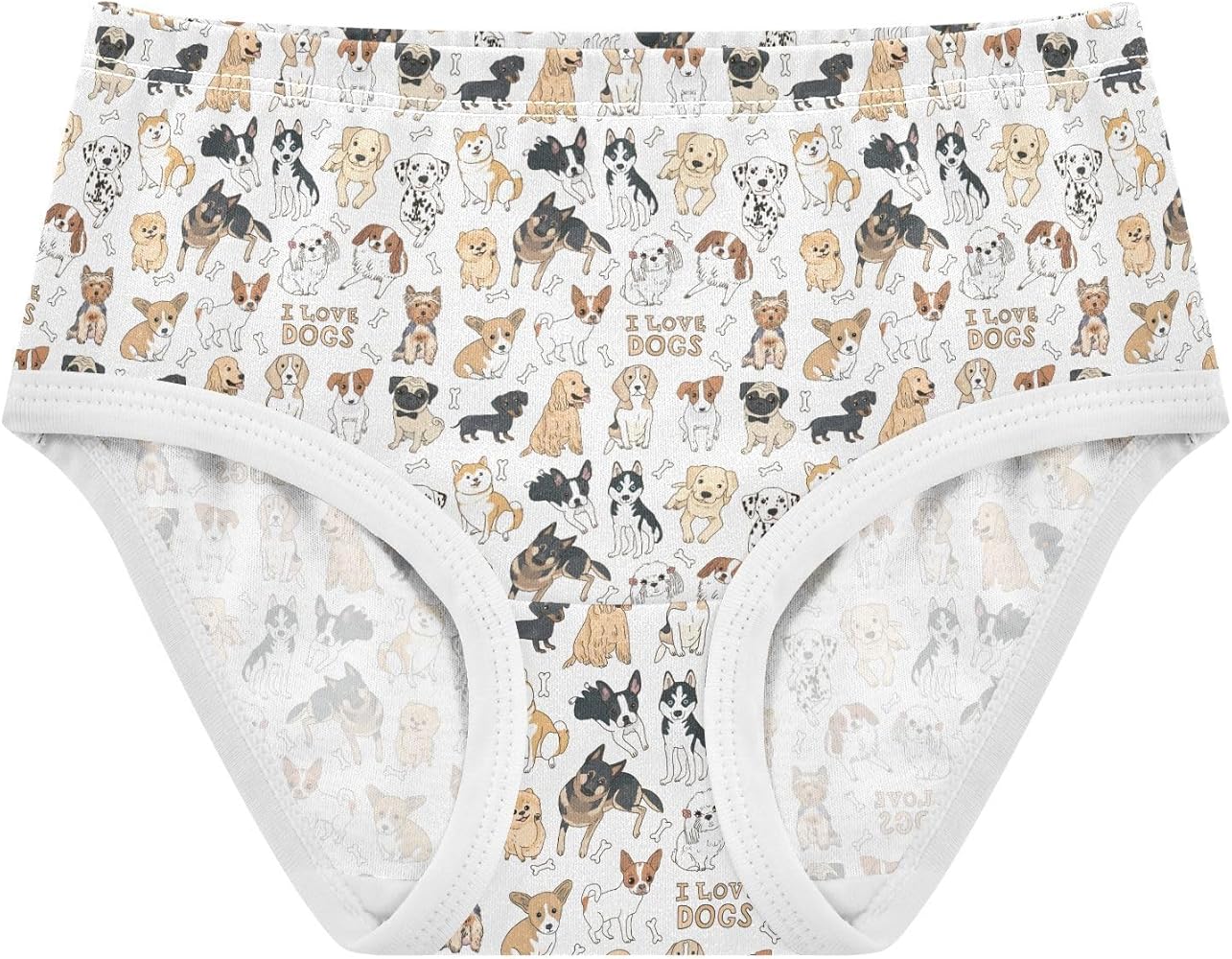 Aflyko Animal Girls' Briefs Dog Person Love Baby Panties Kids Underwear