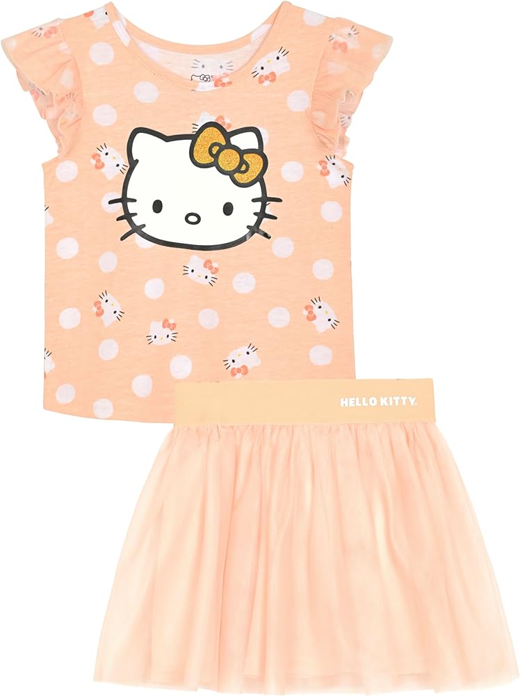 Hello Kitty Girls 2-Piece T-Shirt and Skirt Set