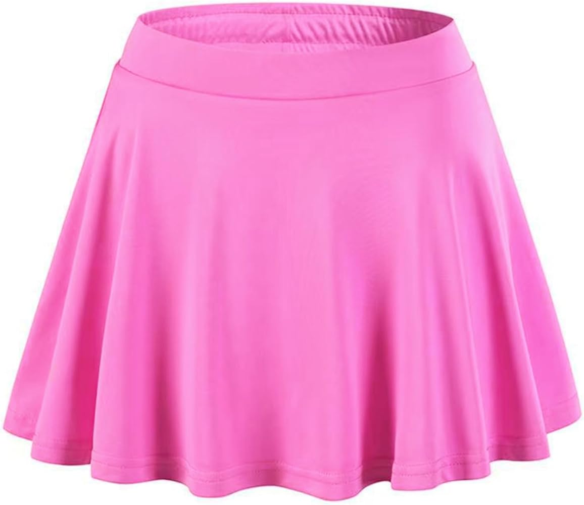 Kids Girls Tennis Golf Skirt Sports Athletic Skort Workout Skirt Pleated Skirts Built in Shorts Gym Activewear Pink 6-7 Years