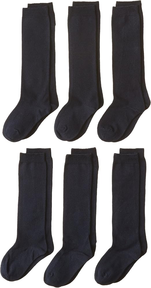 Jefferies Socks Girl's Seamless Cotton Knee High 6 Pair Pack