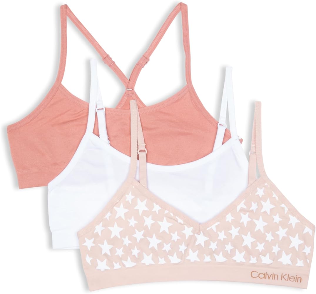 Calvin Klein Girls' Multi Style Bra 3 Pack