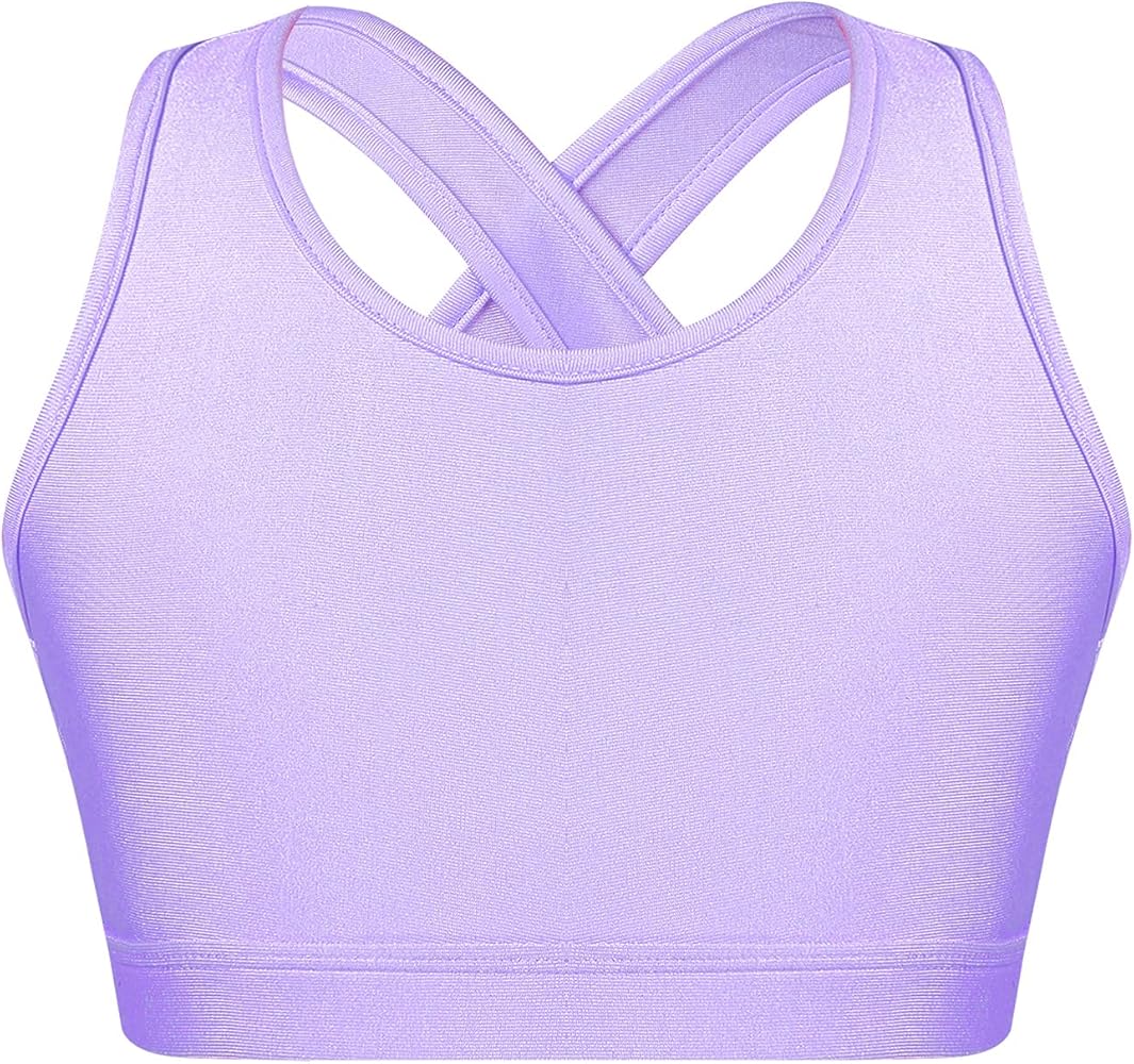 Kids Girls Wireless Yoga Sports Bras Child Fitness Cotton Crop Tops Vest Running Training Bra