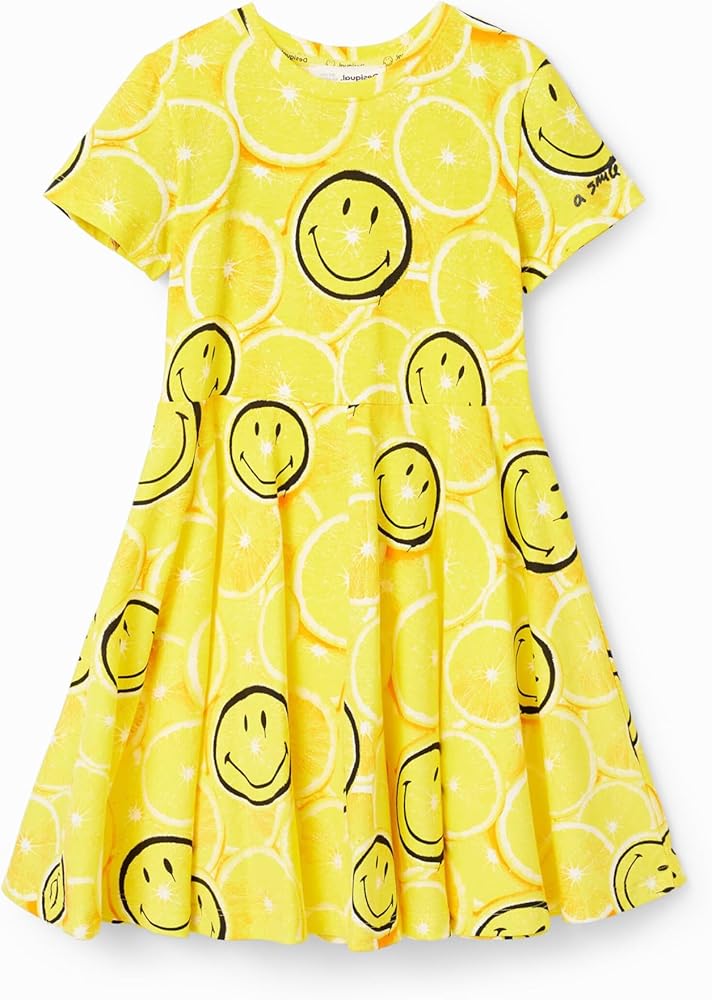 Desigual Little Girl's Smiley® Lemon Dress