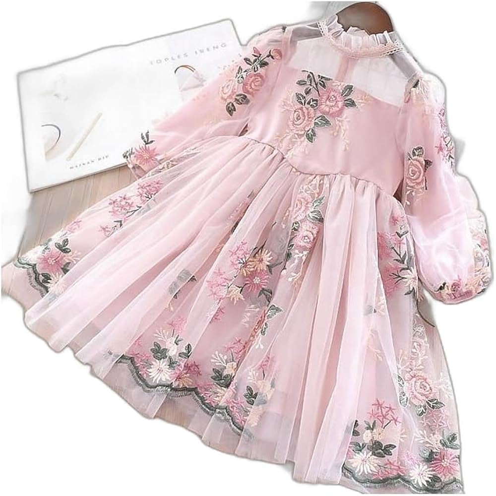 Kids Girls' Dress Floral Long Sleeve School Vacation Print Princess Sweet Polyester