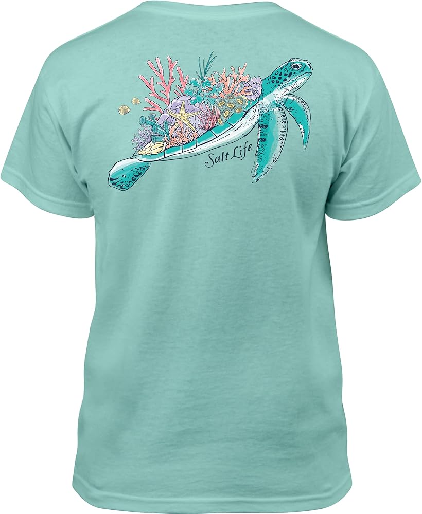 Salt Life Girls' Turtle Reef Short Sleeve Shirt