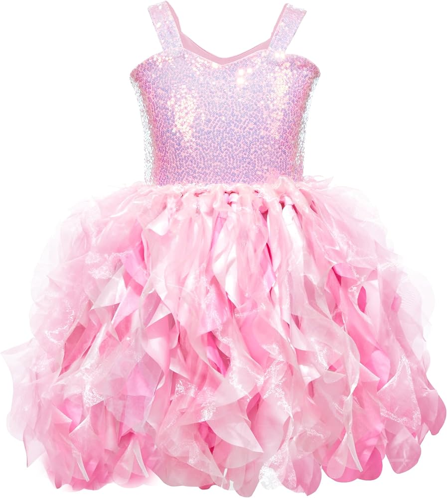 Sparkly Dress for Girls Sequin Tutu Dress Girl Tulle Princess Prom Dress Birthday Party Outift Toddler Girl Formal Dress