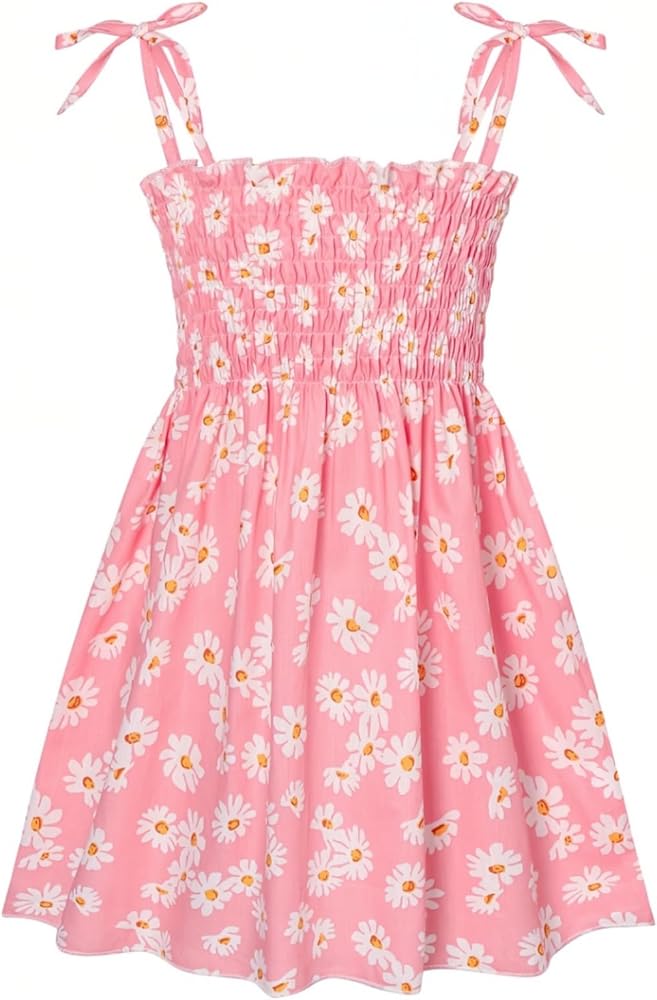 Girls Dresses, Toddler Dress, Little Toddler Girls' Flower Summer Strap Dresses,Backless Cute Floral Sundress for Kids