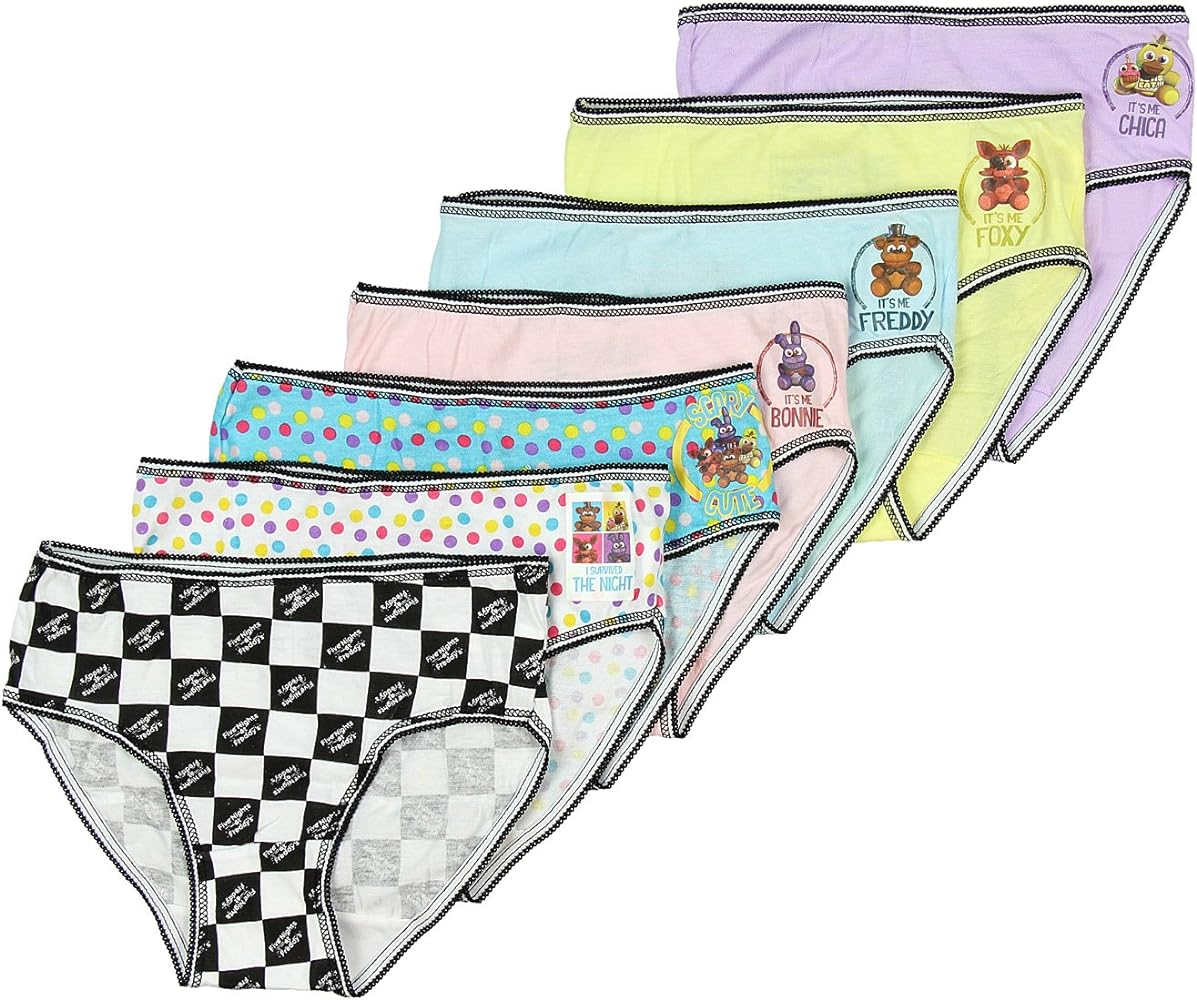 Intimo Girls' Five Nights at Freddy's Underwear 7 Pack