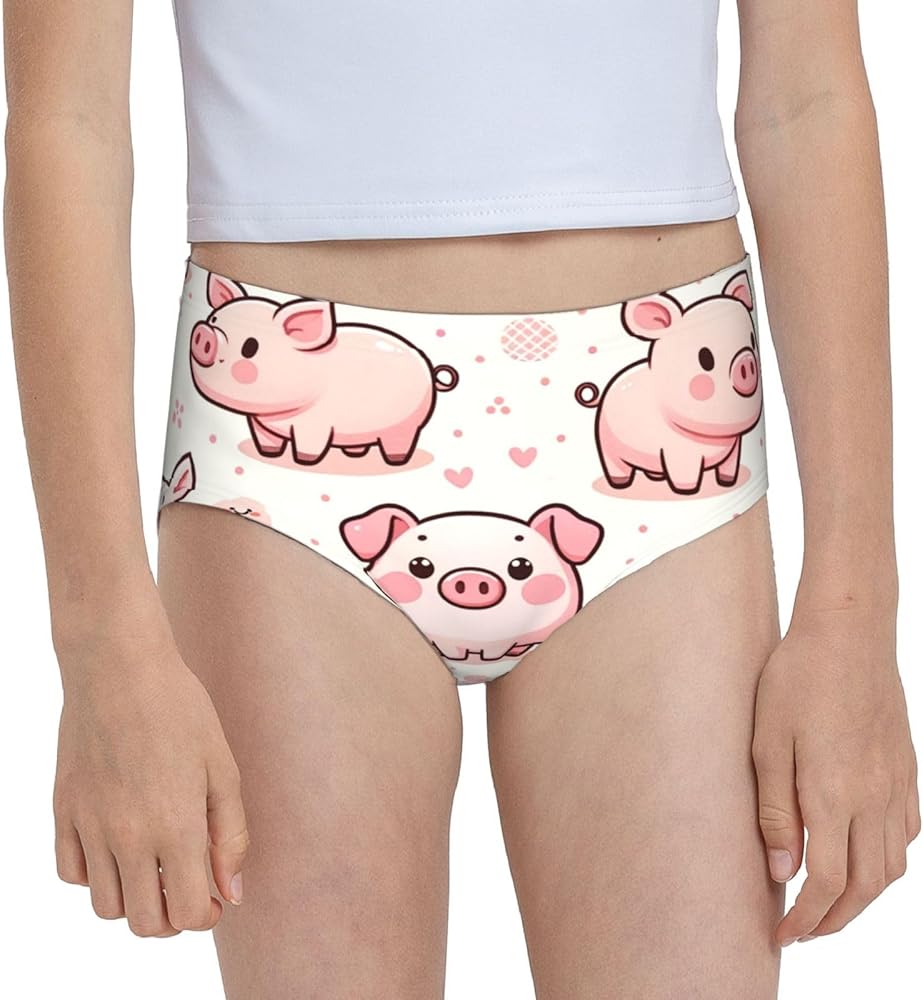 Augenstern Cotton Underwear Pig-Joy Girls'Briefs Soft Underpants