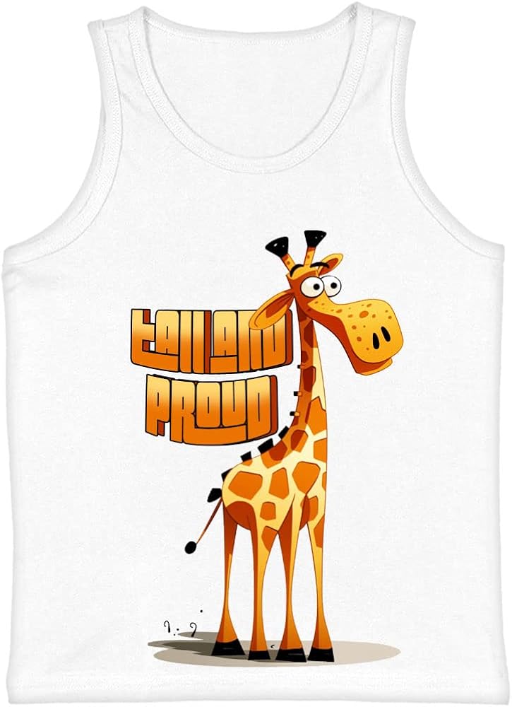 Tall and Proud Kids' Jersey Tank - Giraffe Print Sleeveless T-Shirt - Quote Design Kids' Tank Top