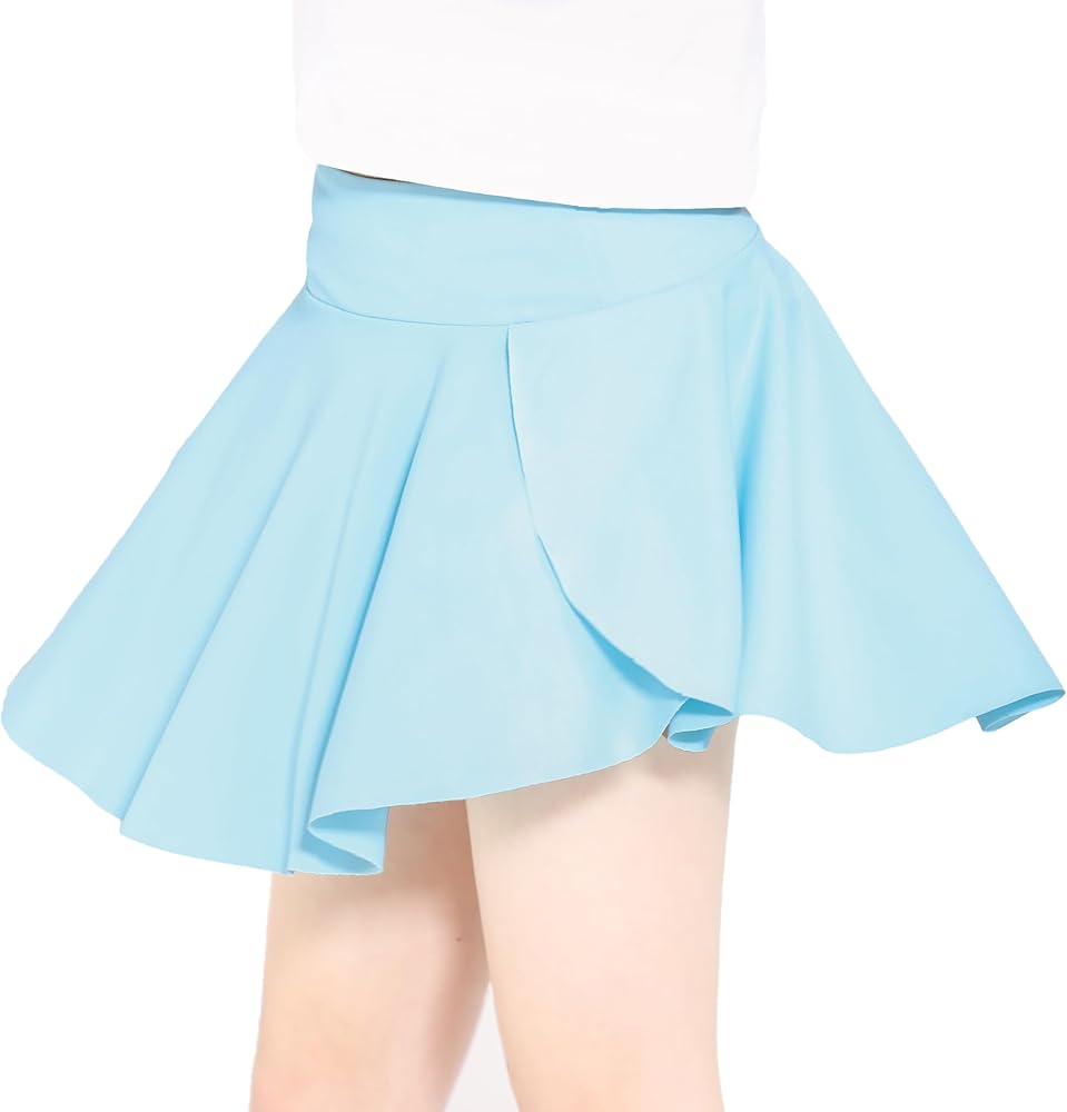 Skort Girls, Athletic Skirts for Tennis Golf, Butterfly Flowy Shorts for Kids, Shorts with Pocket