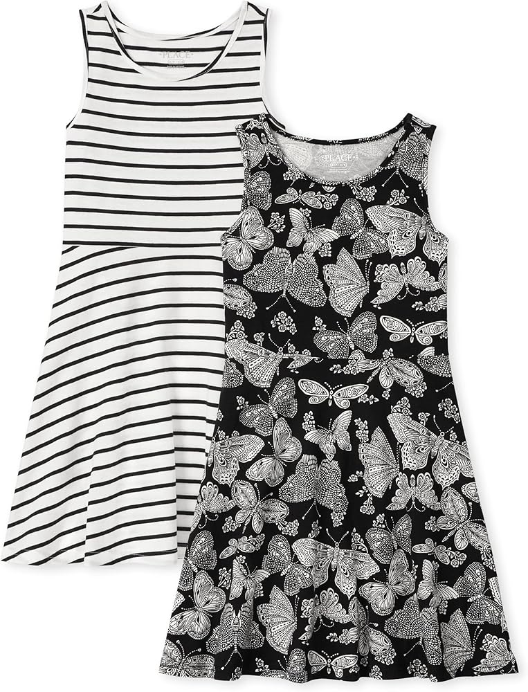 The Children's Place Girls Sleeveless Fashion Skater Dress