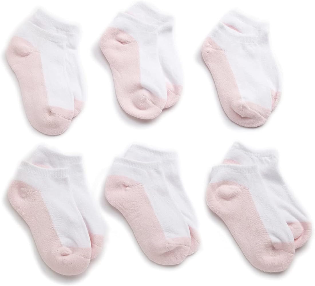 Jefferies Socks Girls' Seamless Sport Half Cushion Low Cut Socks 6 Pack