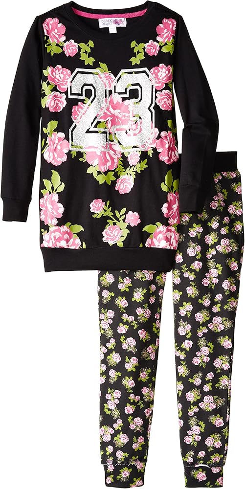 Derek Heart Big Girls' Printed Tunic and Pant Set