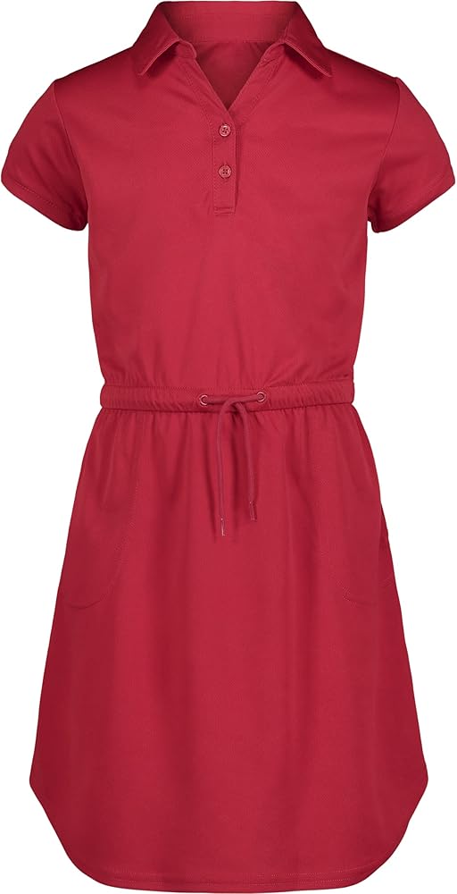 Nautica Girls' School Uniform Short Sleeve Polo Dress