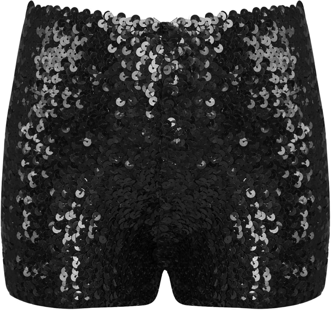 Girls' Boys' Sequins Shorts Ballet Dance Shorts Sparkle Short Pants Tumbling Athletic Gymnastics Shorts