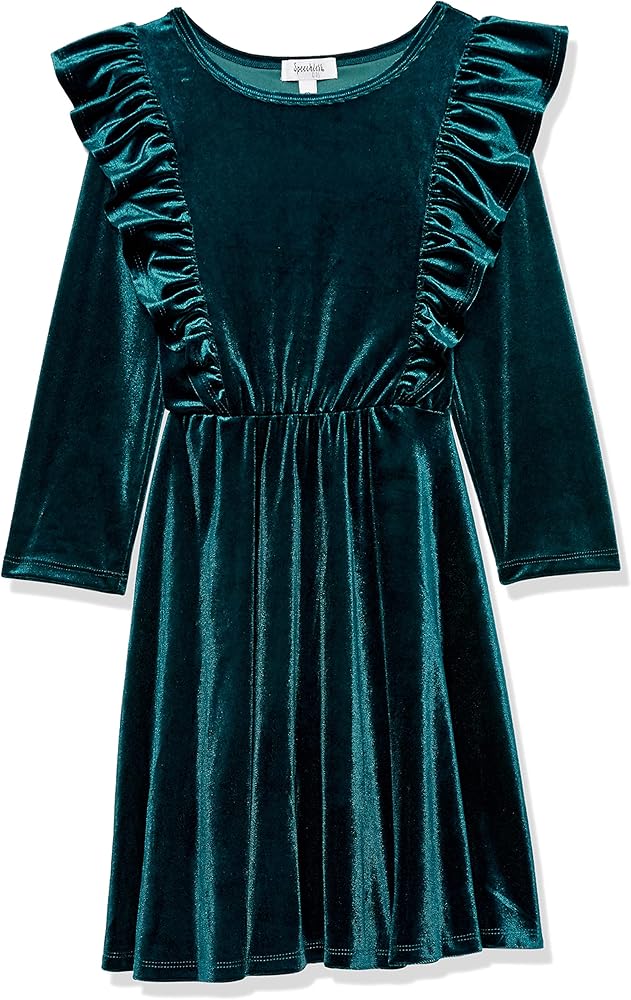 Speechless Girls' Long Sleeve Stretch Velvet Dress