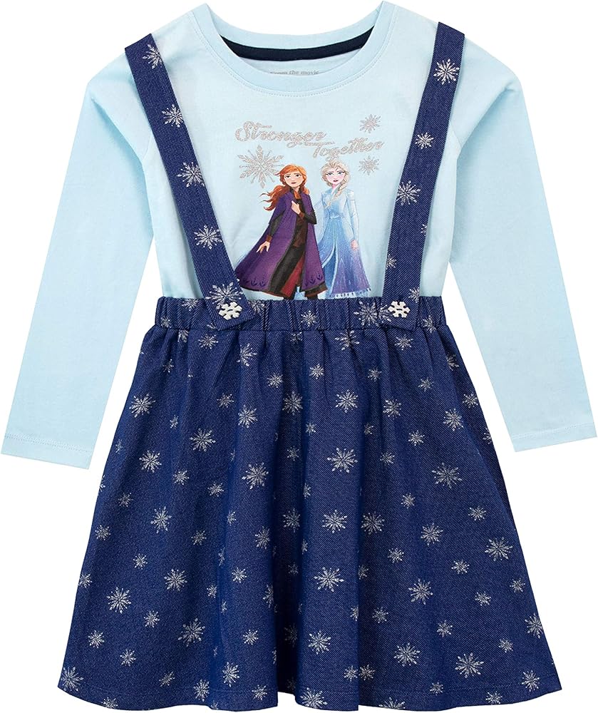 Disney Girls' Frozen Pinafore Dress and Top