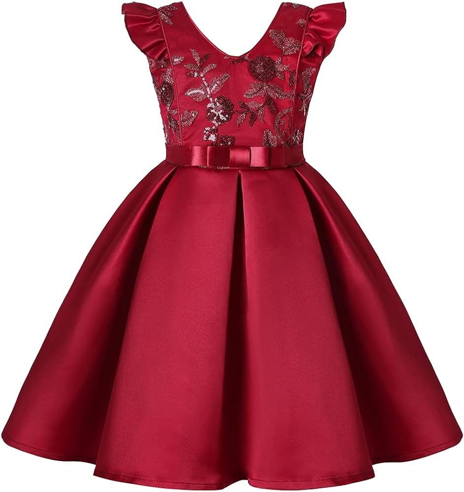 2-10 Years Girls Christmas Ball Gown Dresses