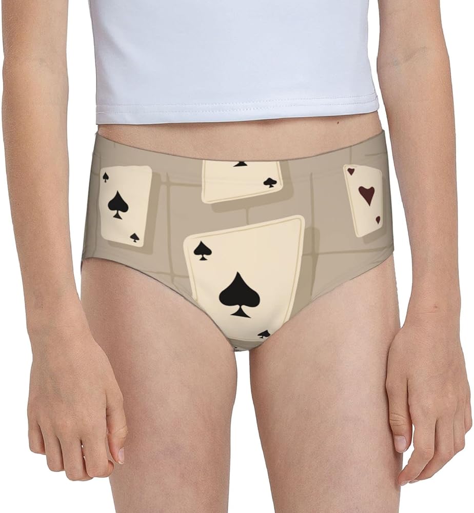 Augenstern Cotton Underwear Poker Card Gery Girls'Briefs Soft Underpants