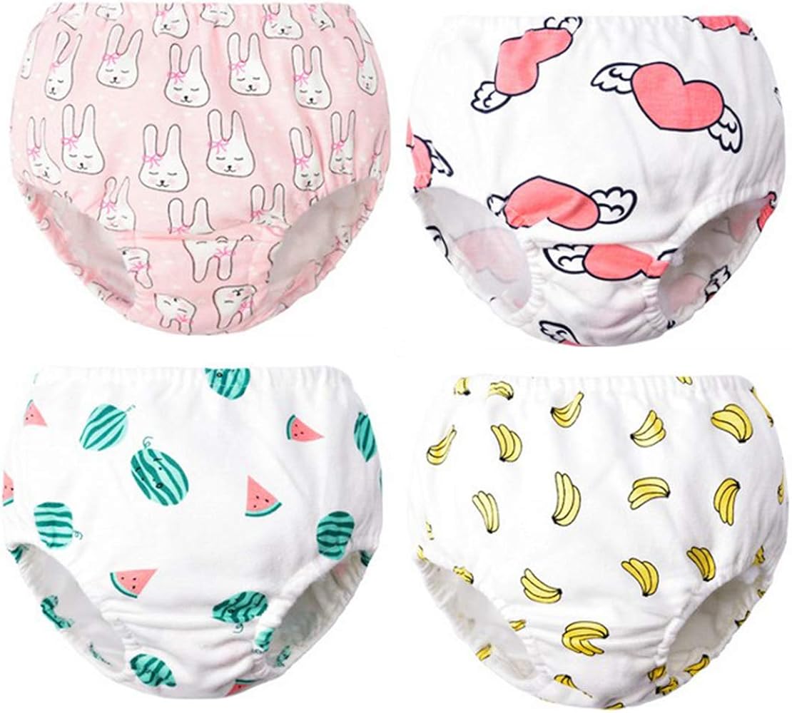 XNN Soft Cotton Baby Toddler Underwear Little Boys Girls Assorted Briefs(Pack of 4)