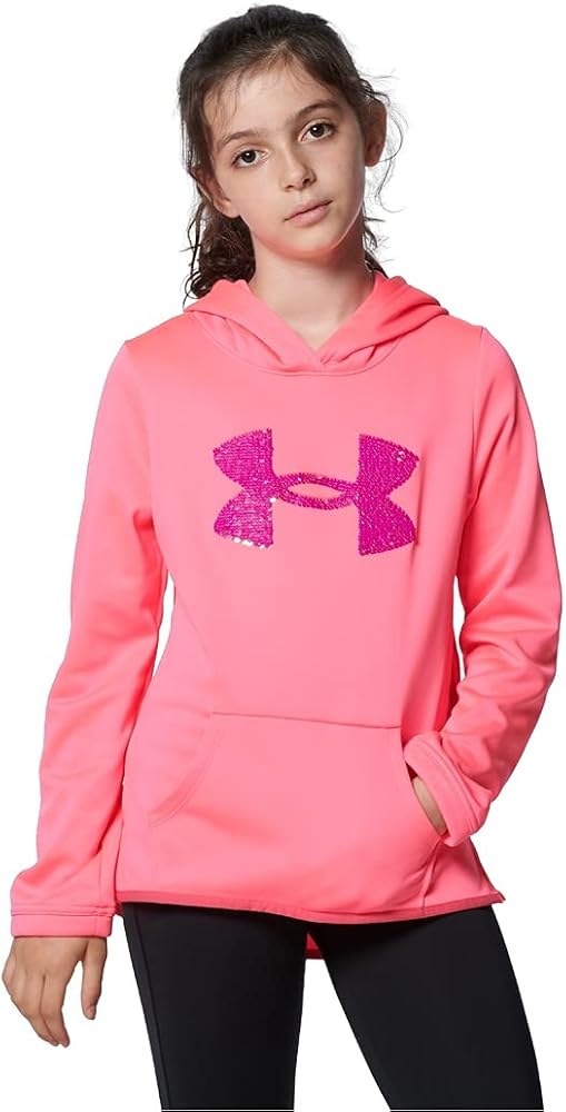 Under Armour Girls Fleece Sequin Logo Hoodie