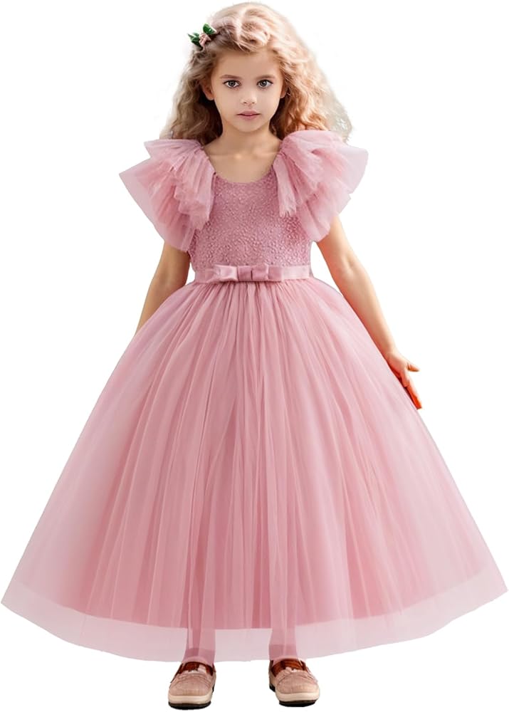 TTYAOVO Pageant Girl Dress Elegant Birthday Party Princess Gown