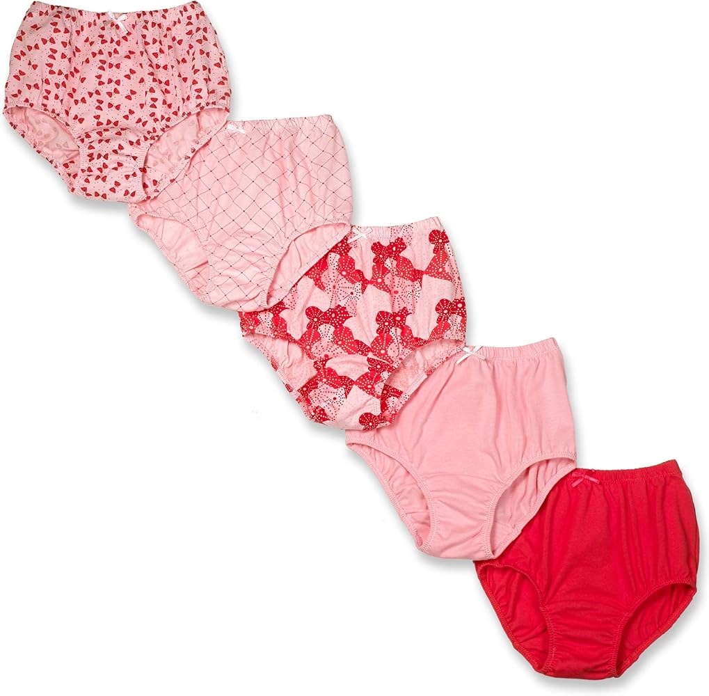 Candyland Brief Panty for Girl's - Full Cut Soft Cotton - Value Pack