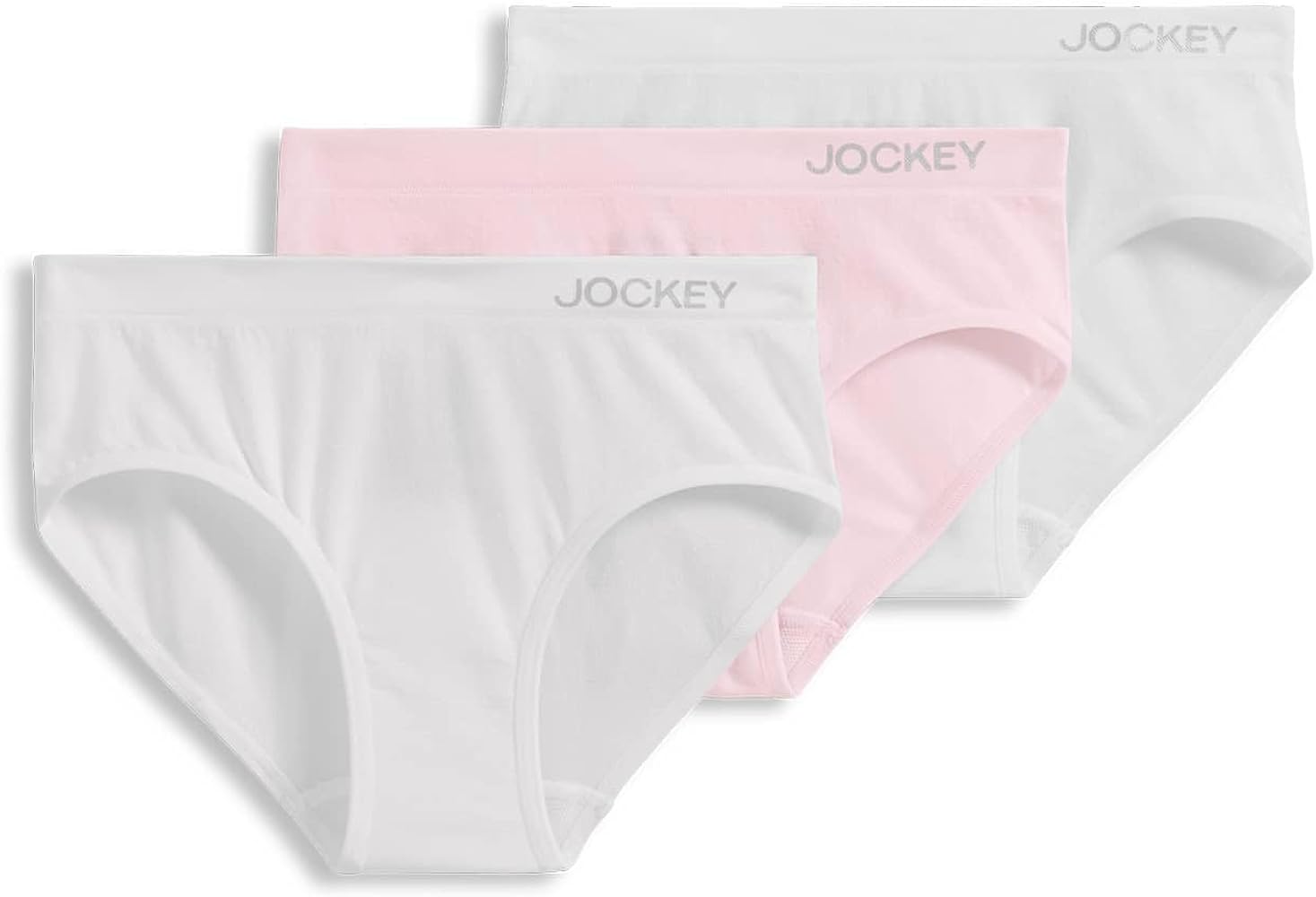 Jockey Girls' Underwear Girl's Seamfree Microfiber Hipster - 3 Pack