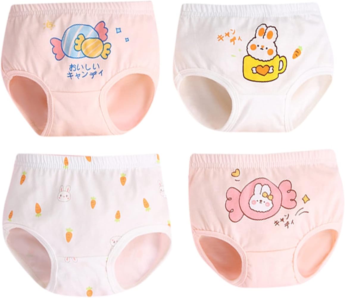 Girls and Toddler Cartoon Underwear Kids Soft Breathable Panties Underwears Cotton Tagless Brief Multipack