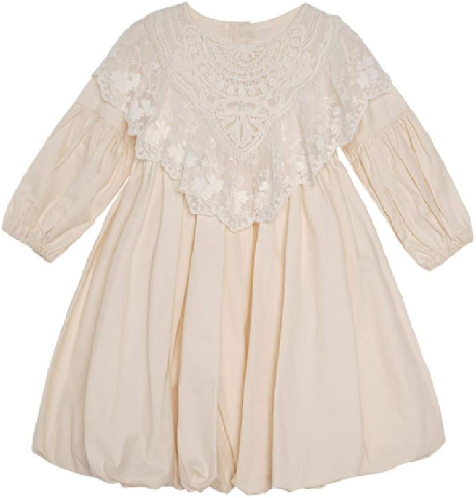 Quenny Children's Clothing,Spring New Girls' Puffy Dresses,Baby Girl' Palace Sleeved Fairy Dress.