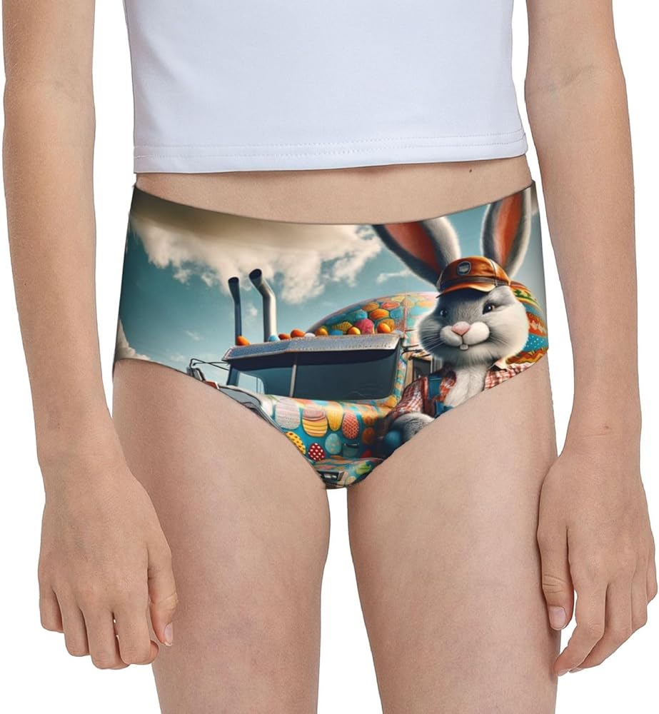 Augenstern Cotton Underwear Easter-Rabbit-Truck-Driver Girls'Briefs Soft Underpants