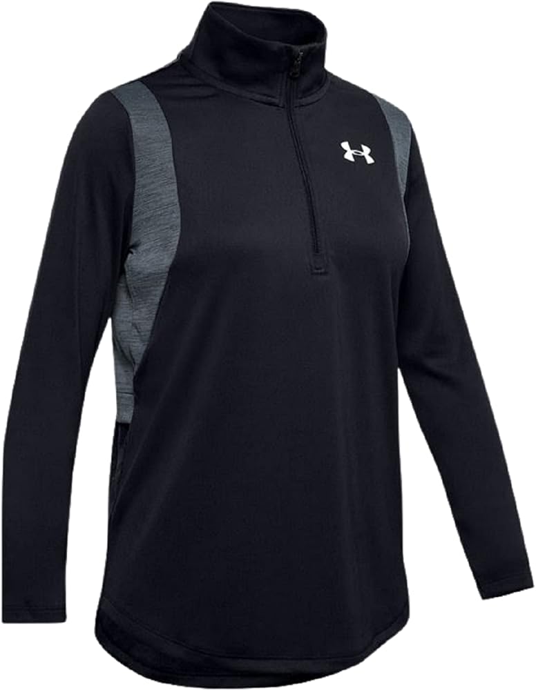 Under Armour Girls' Tech 1/2 Zip (Black 001, Youth Medium)