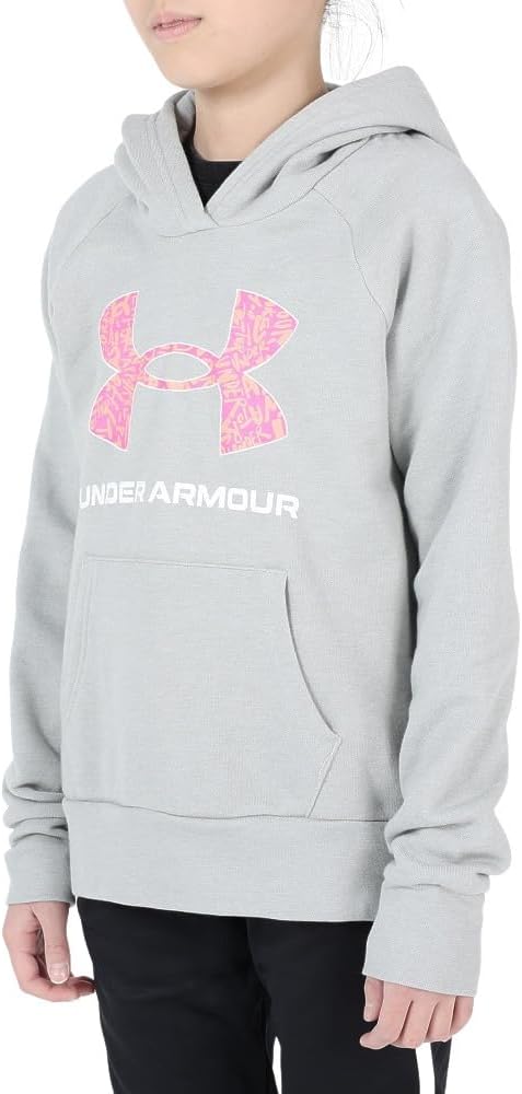 Girls' UA Rival Fleece Big Logo Print Fill Hoodie