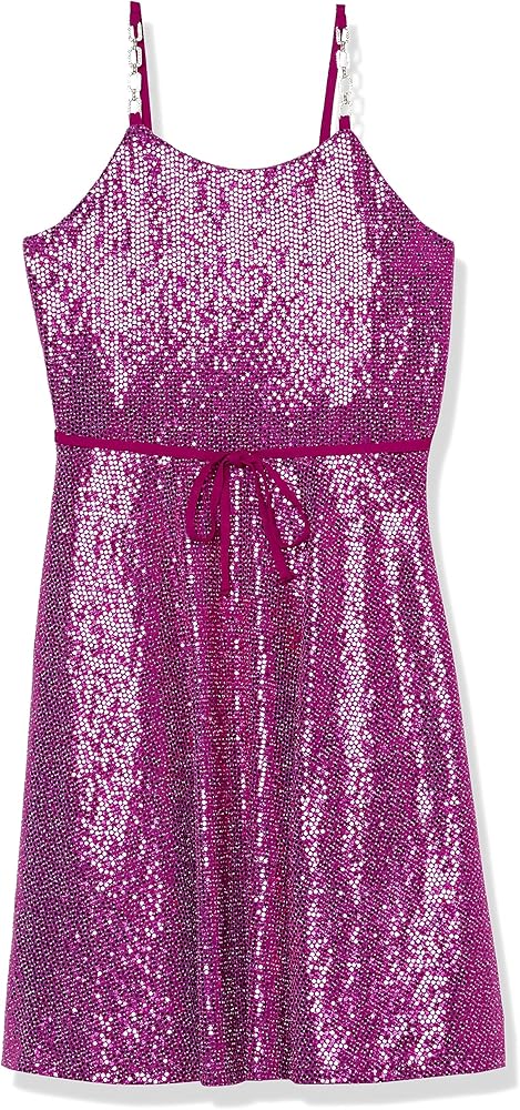 Speechless Girls' Sleeveless Fit and Flare Glitter Party Dress