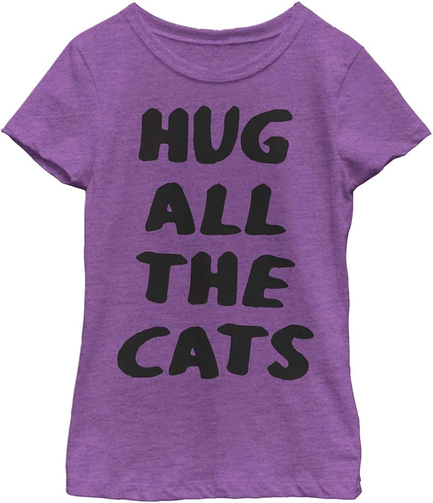 Lost Gods Girls' Cat Hugger Graphic T-Shirt