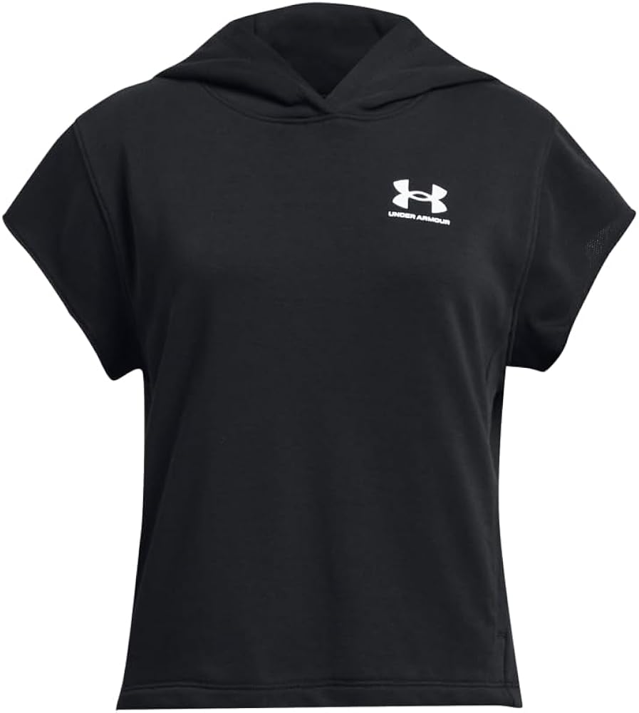 Under Armour Girls' Rival Terry Short Sleeve Cut Hoodie