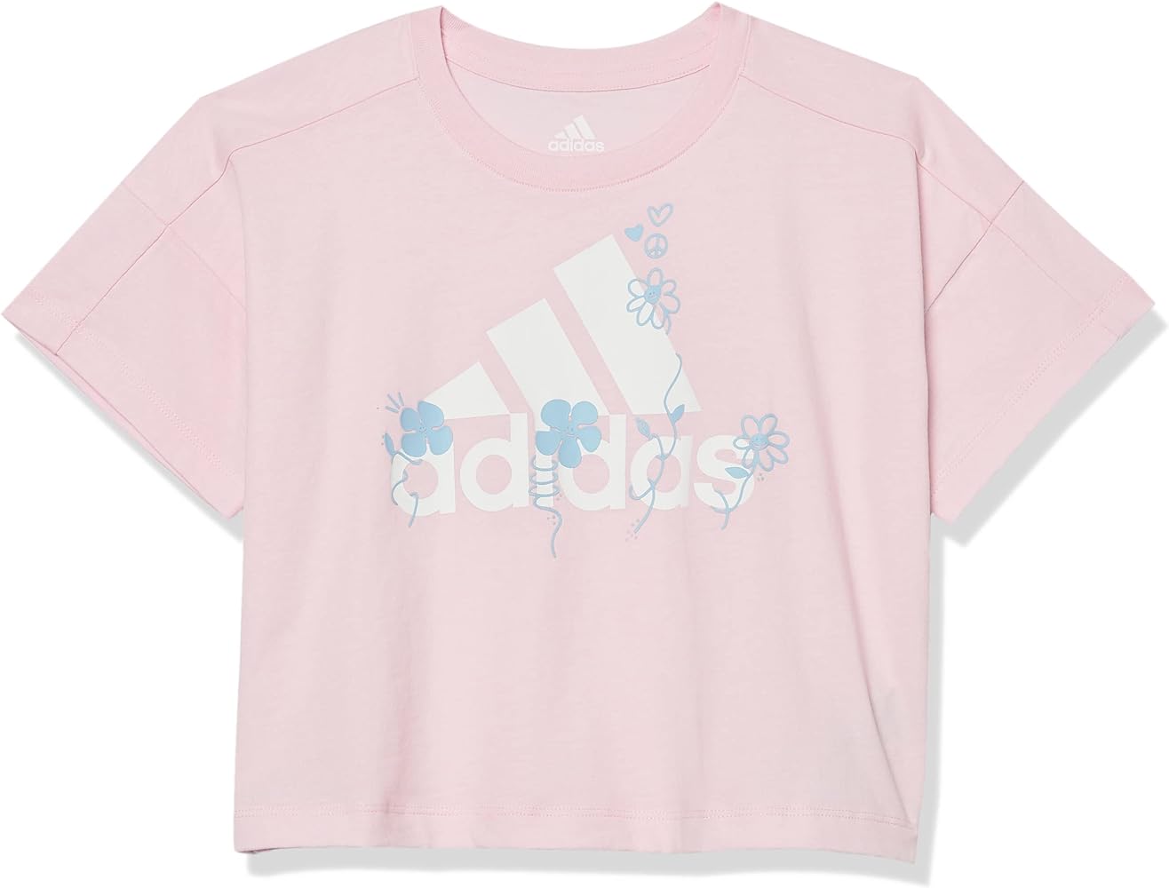 adidas Girls' Big Short Sleeve Tee T-Shirt