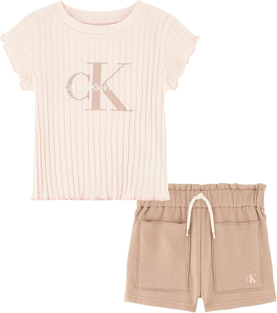 Calvin Klein Girls 2 Piece Short Set