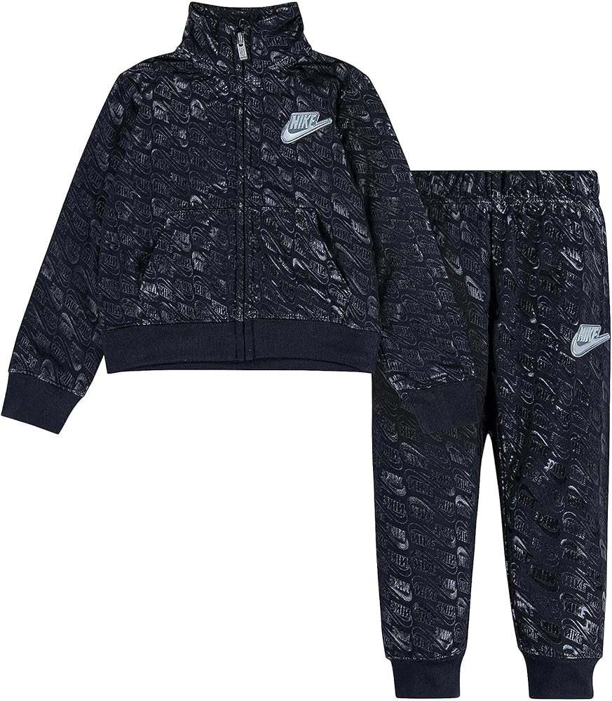 Nike Baby Girl's Mini Me Tricot Set (Toddler) Black 4 Toddler