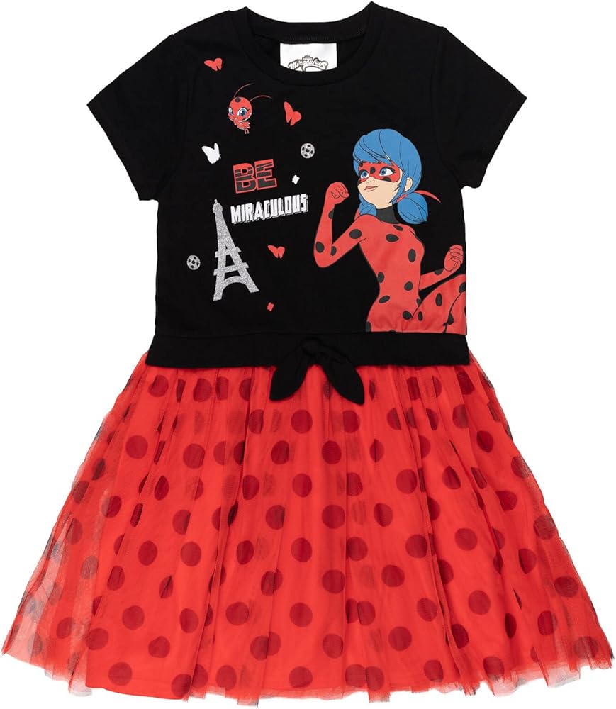 Miraculous Ladybug Rena Rouge Girls Tulle Dress Toddler to Big Kid