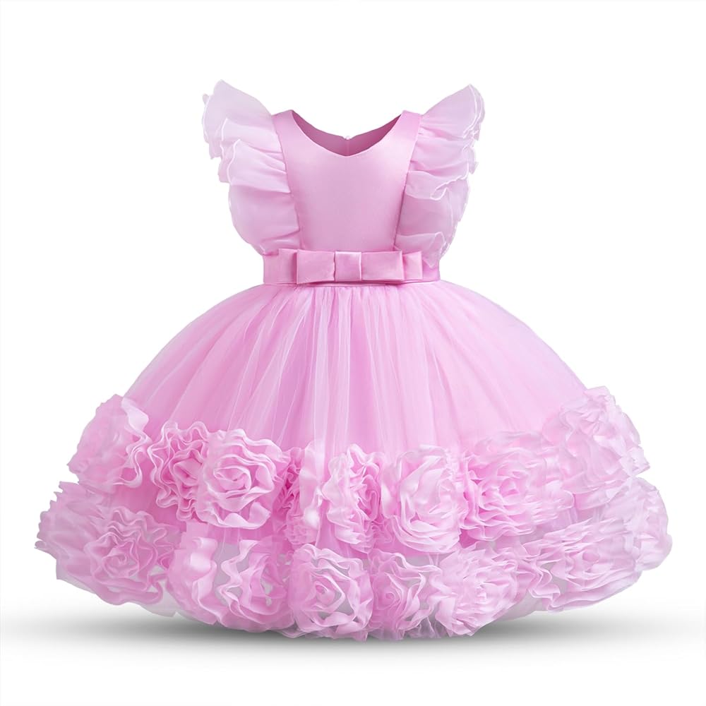 Nileafes Princess Girl Birthday Party Tutu Dress Toddler Girls Wedding Dresses Pageant Ball Gown