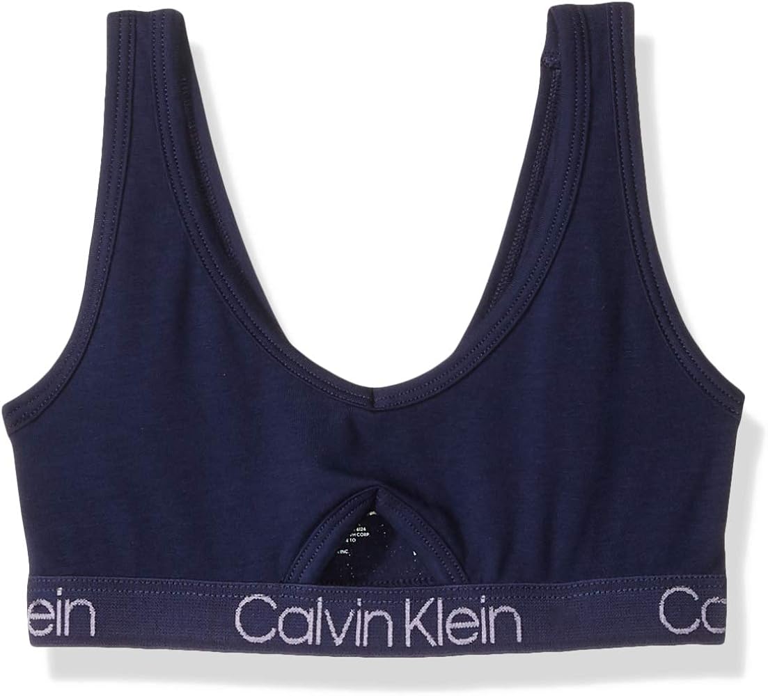 Calvin Klein Girls' Little Keyhole Bralette, symphony, Small (6/6X), S