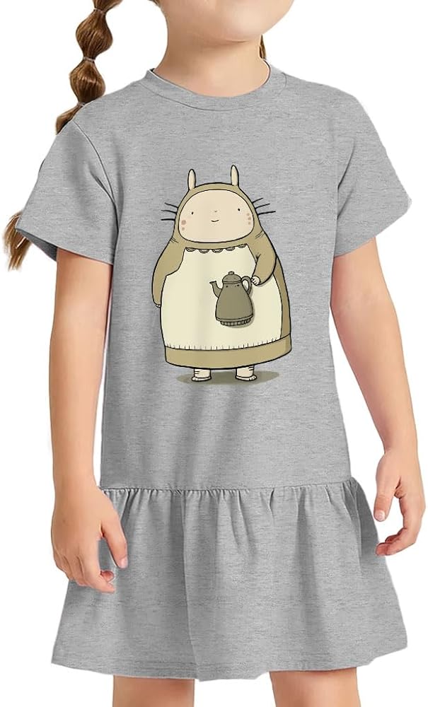 Fat Cat Toddler Rib Dress - Funny Girls' Dress - Beautiful Toddler Dress