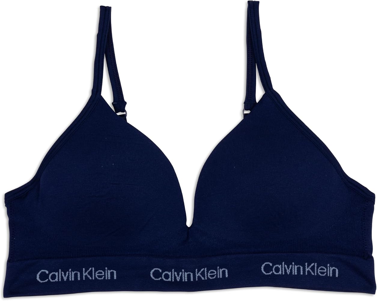 Calvin Klein Girl's Hybrid Seamless Soft Crop Bra, Symphony, 32A