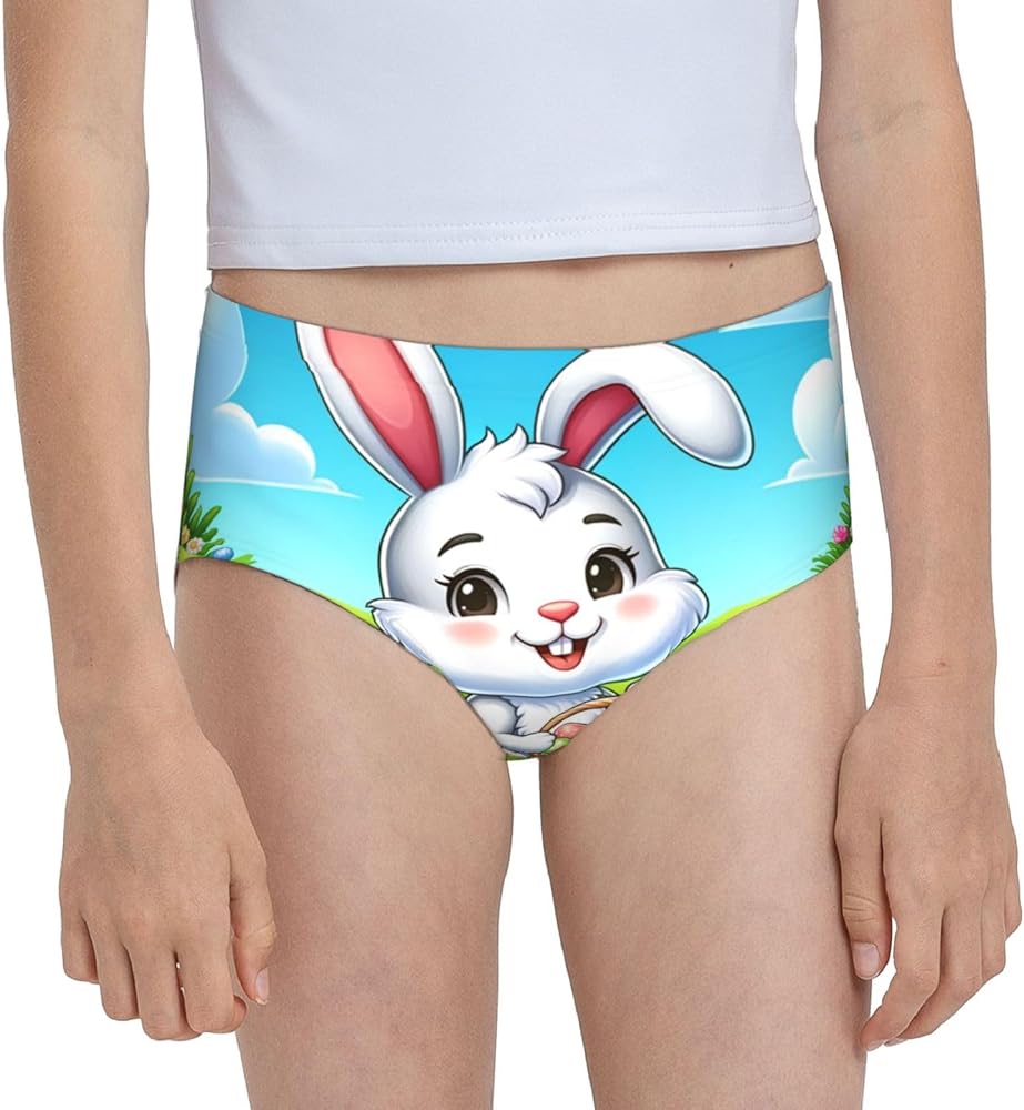 Augenstern Cotton Underwear Cute-Easter-Eggs-Rabbit Girls'Briefs Soft Underpants