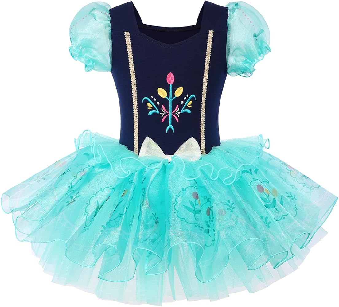 Girls Skirted Leotards Ballet Dance Tutu Princess Dress Ballerina Costumes 3-8Y