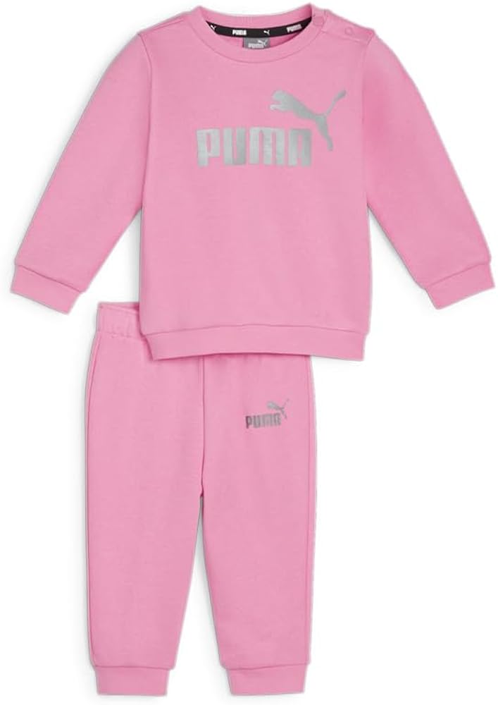 Puma Toddler Girls Minicats Essentials Crew Neck Sweatshirt & Joggers Set Athletic Tops Casual Jogger Drawstring - Pink