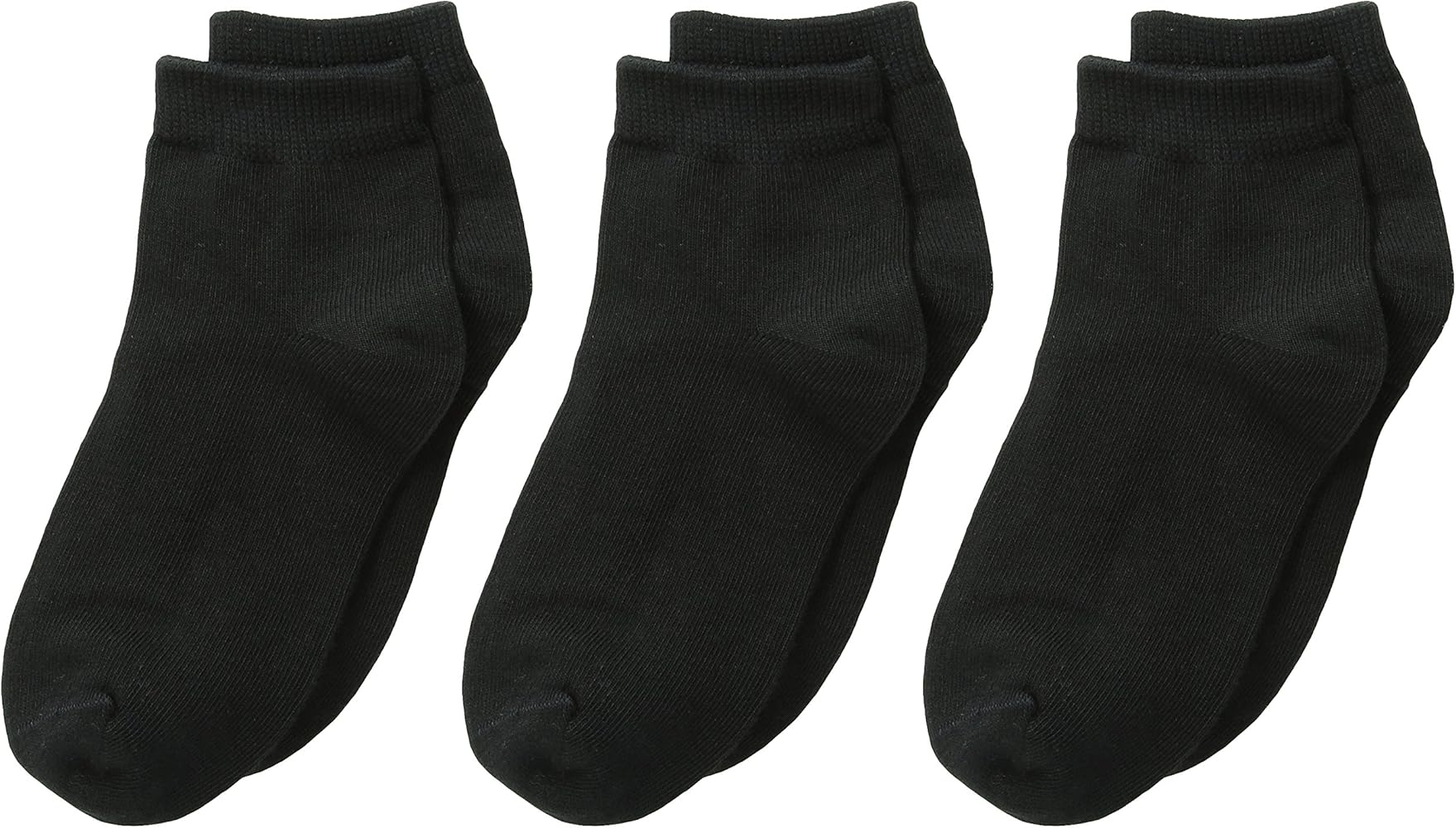 Trimfit Girls' 3-Pack Low Cut (Comfortoe) Socks