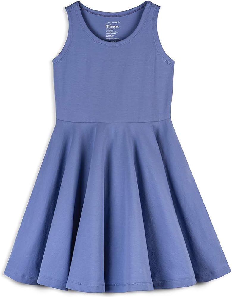 Mightly Girls' Sleeveless Skater Dress | Organic Cotton Fair Trade Certified Toddler and Kids Clothes